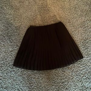 Sparkle and fade pleated chiffon skirt, black, size small